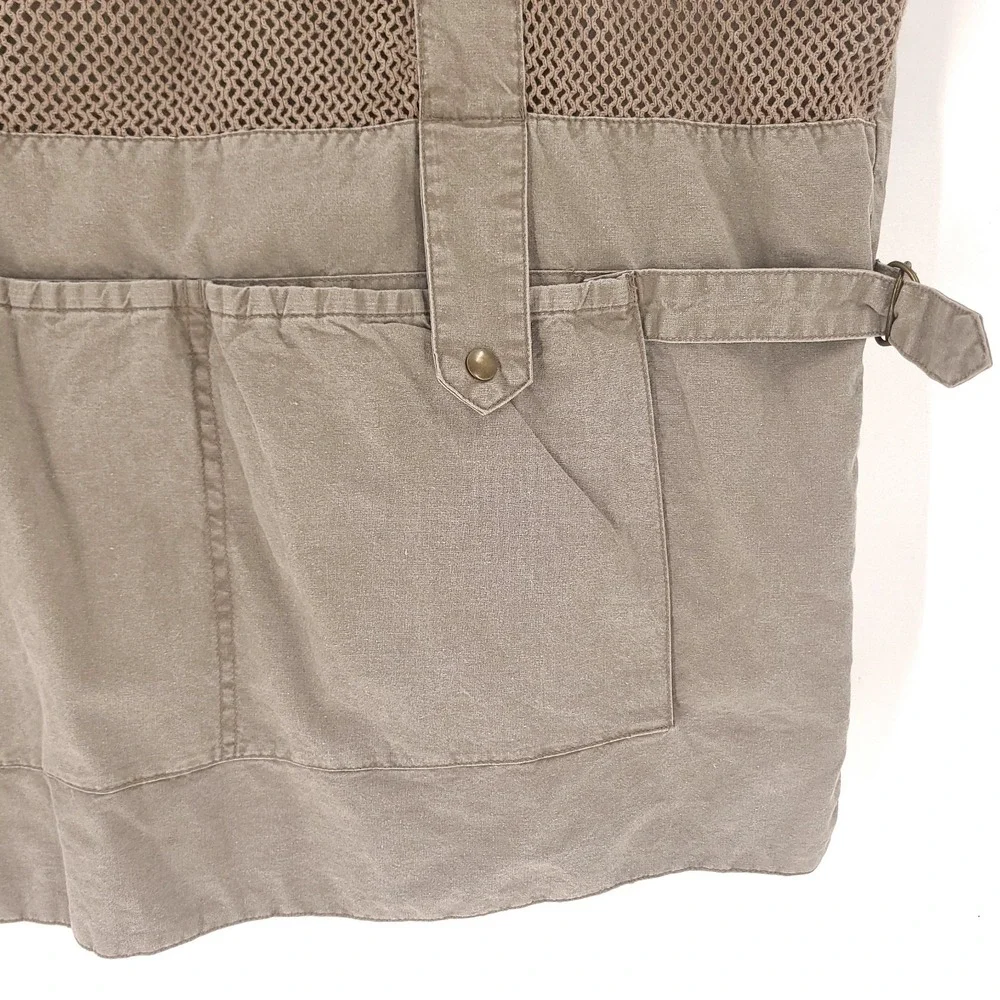 Domke PhoTOGS Mens Large Beige Multi Pocket Vest Photographer Safari Utility